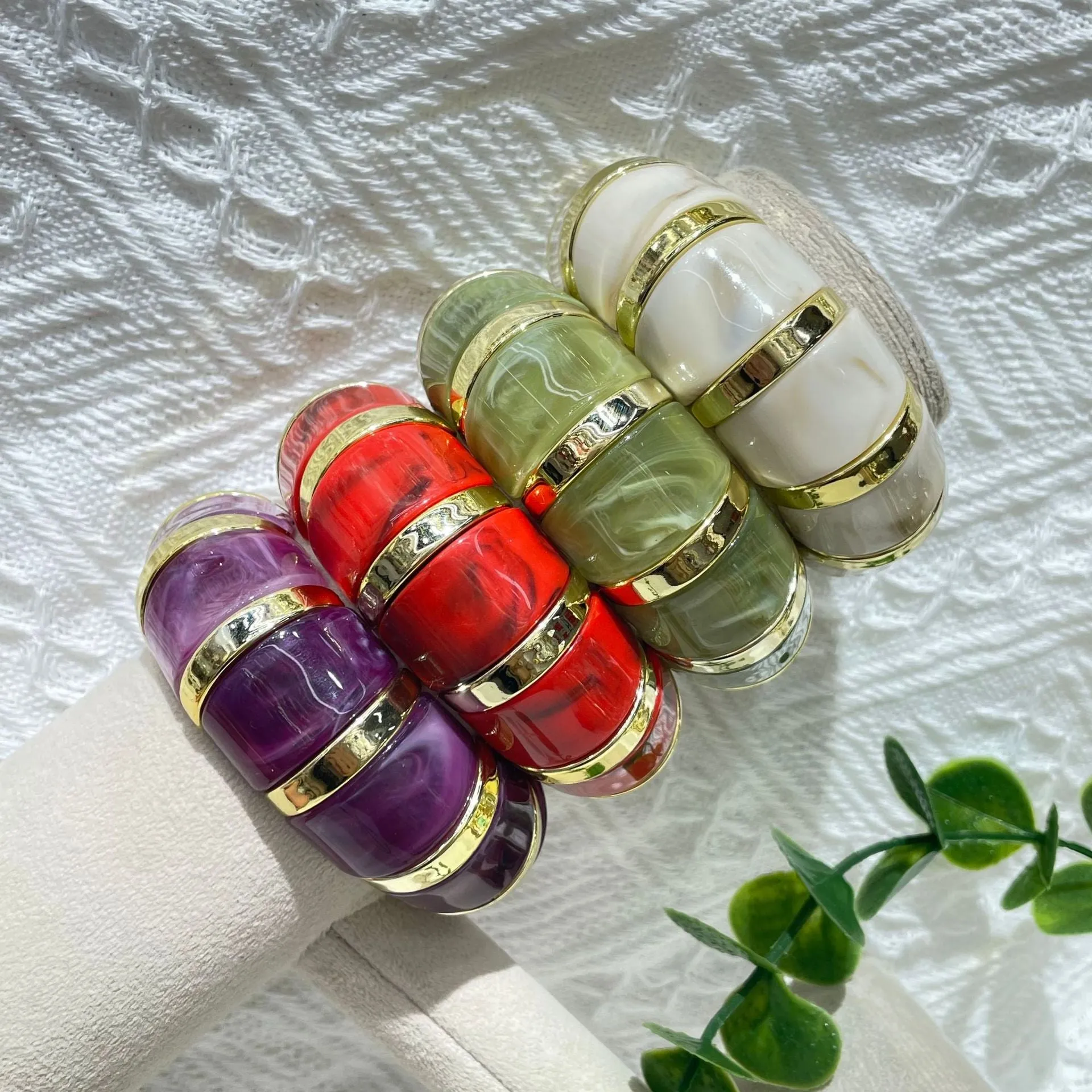 Wholesale New  Acrylic Stamping Rope Simple Maillard Bracelet