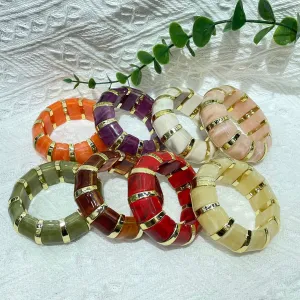 Wholesale New  Acrylic Stamping Rope Simple Maillard Bracelet