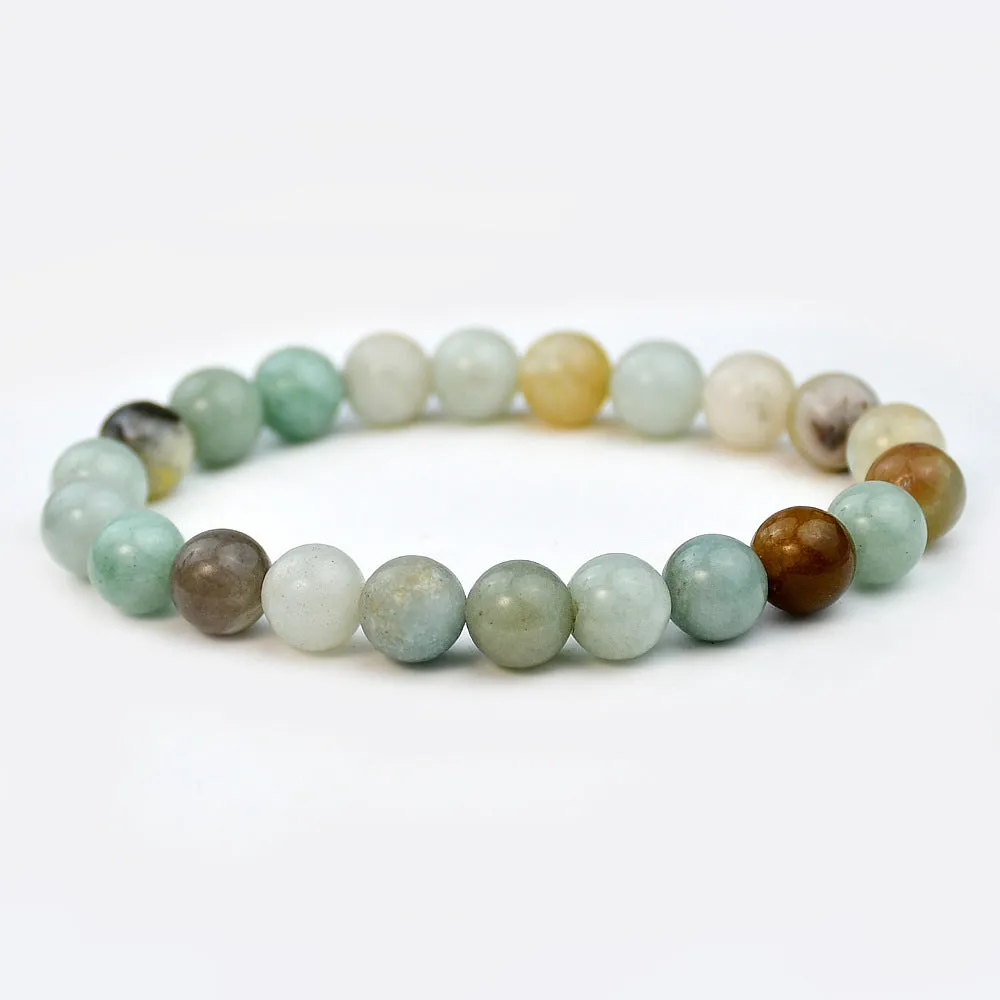 Wholesale New Chinese bracelet 8mm round beads natural stone bracelet