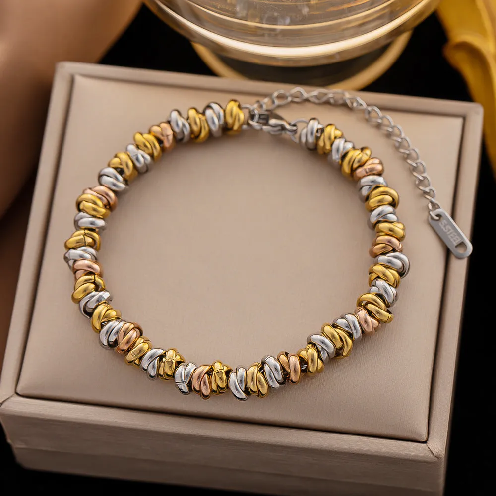 Wholesale New Circle Personalized Titanium Steel Bracelet