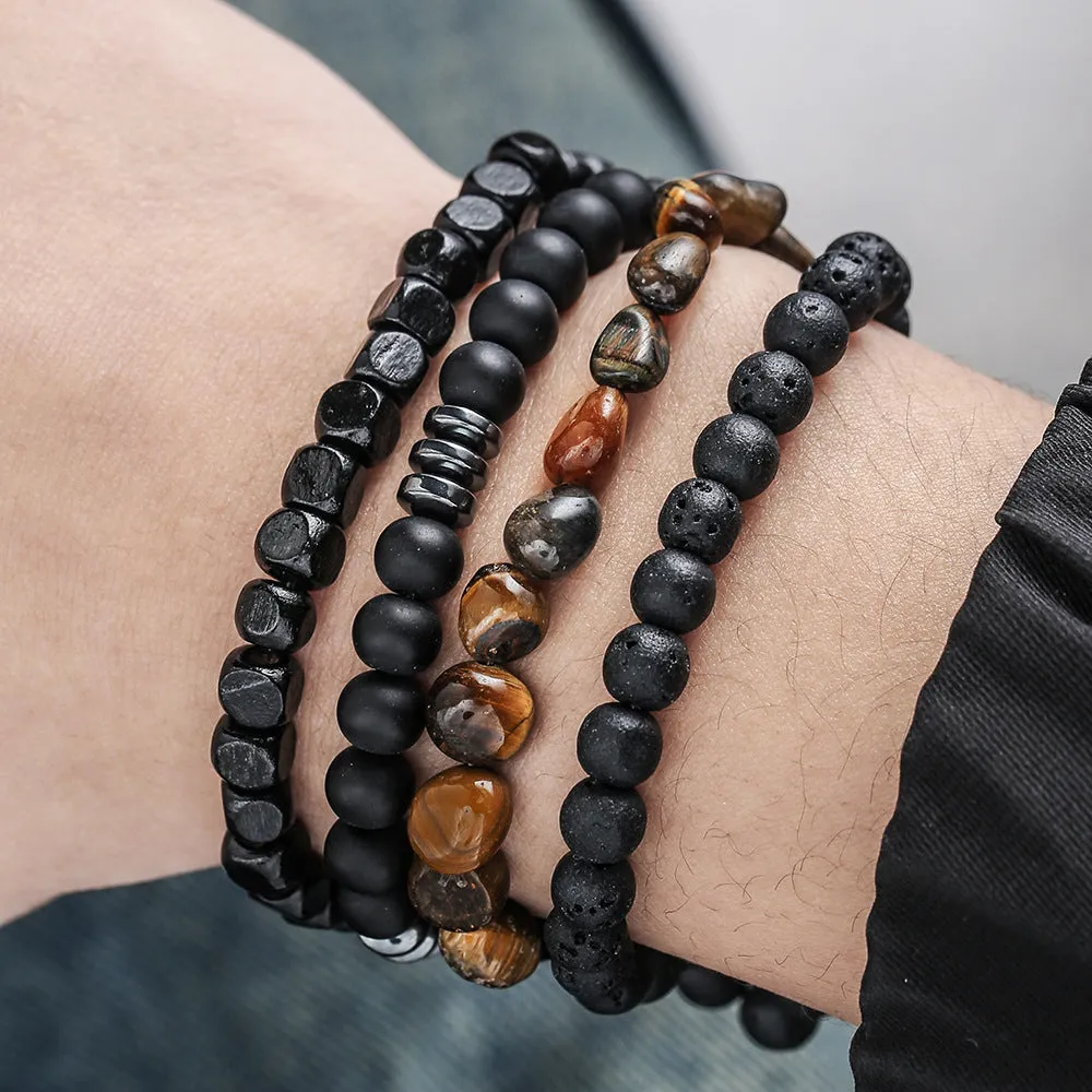 Wholesale New Coconut Shell Wood Chip Multilayer Bracelet Set