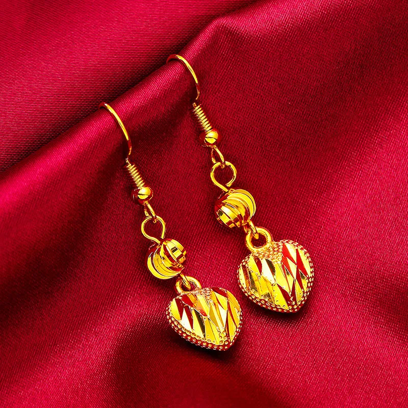 Wholesale  new ladies love earrings Vietnam sand gold women tassel earrings