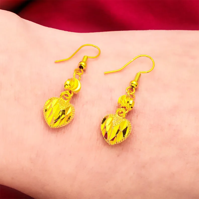 Wholesale  new ladies love earrings Vietnam sand gold women tassel earrings