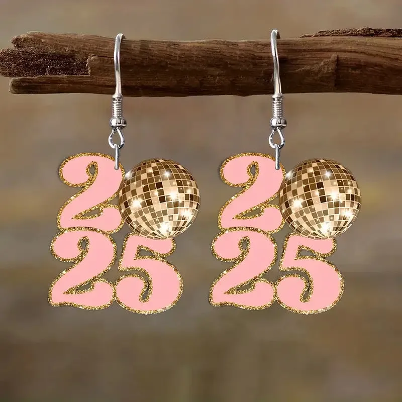 Wholesale New Year's Eve Digital Retro Fashion Temperament High-end All-match New Year Earrings