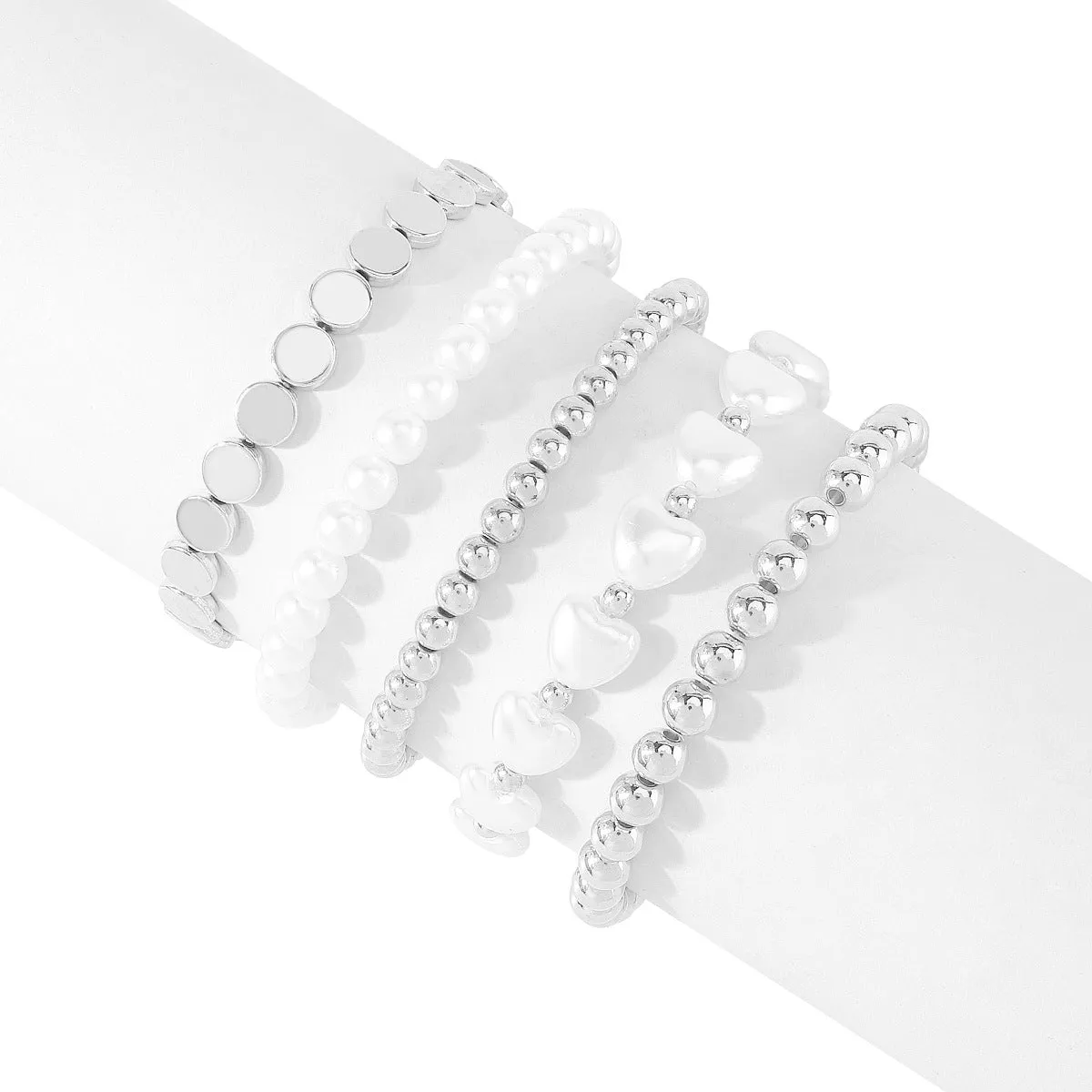 Wholesale Niche Design Pearl CCB Beaded Multi-layer Bracelet