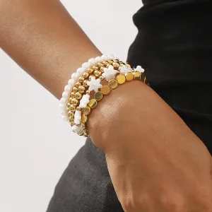 Wholesale Niche Design Pearl CCB Beaded Multi-layer Bracelet