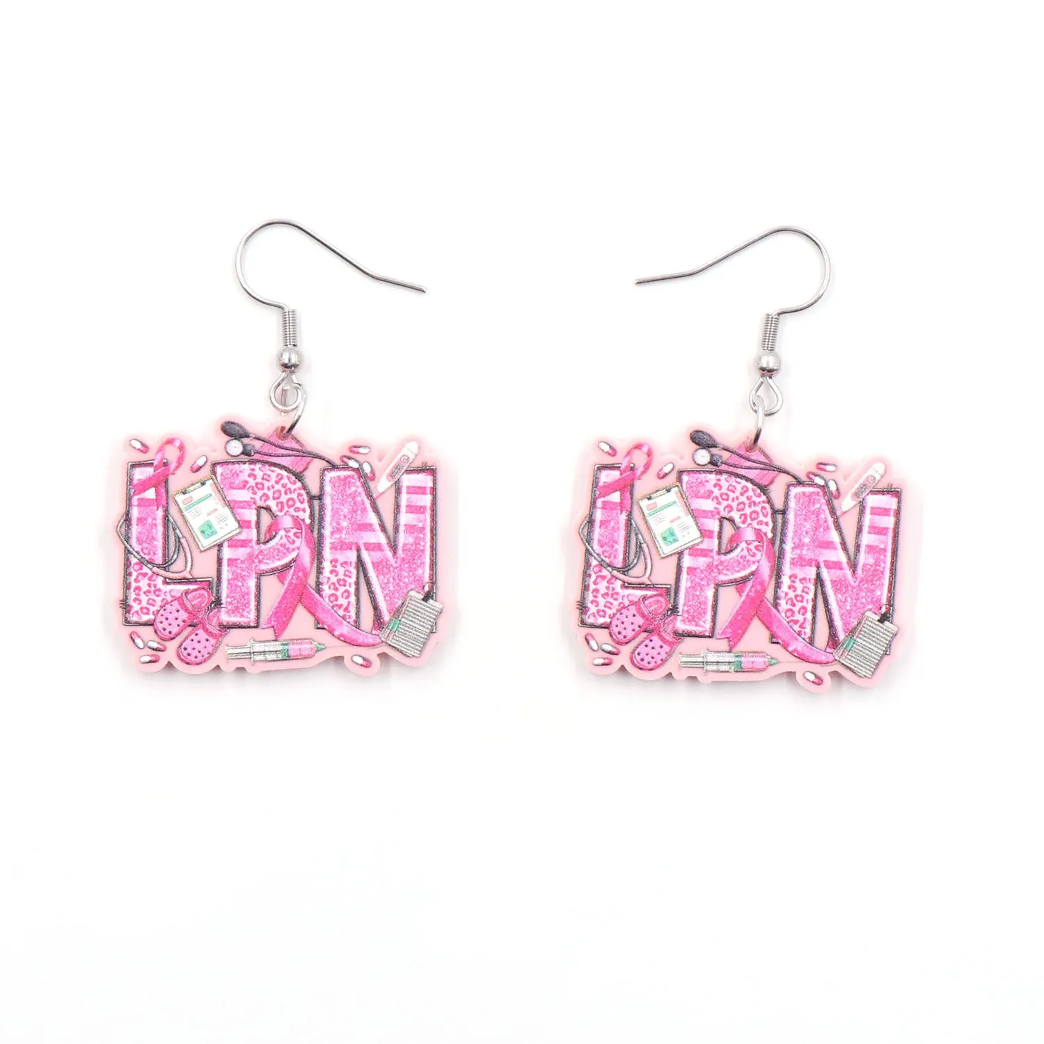 Wholesale Nurse Nursing Science LPN Acrylic Earrings