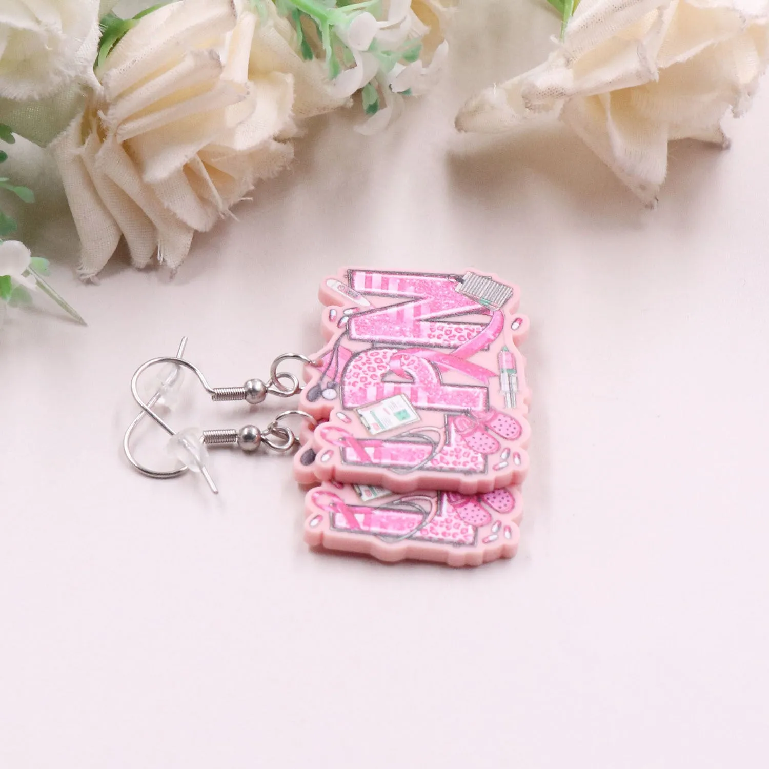 Wholesale Nurse Nursing Science LPN Acrylic Earrings