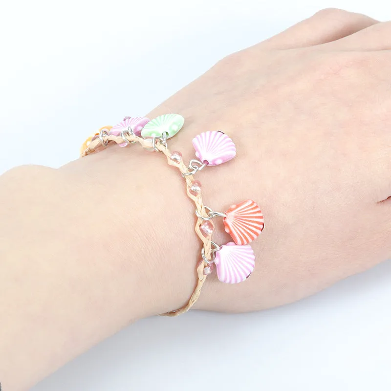 Wholesale Ocean Collection Clover Braided Macaron Colors Bracelet