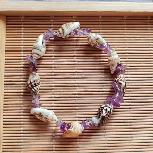Wholesale Ocean Style Natural Gravel Shell Conch Bracelet