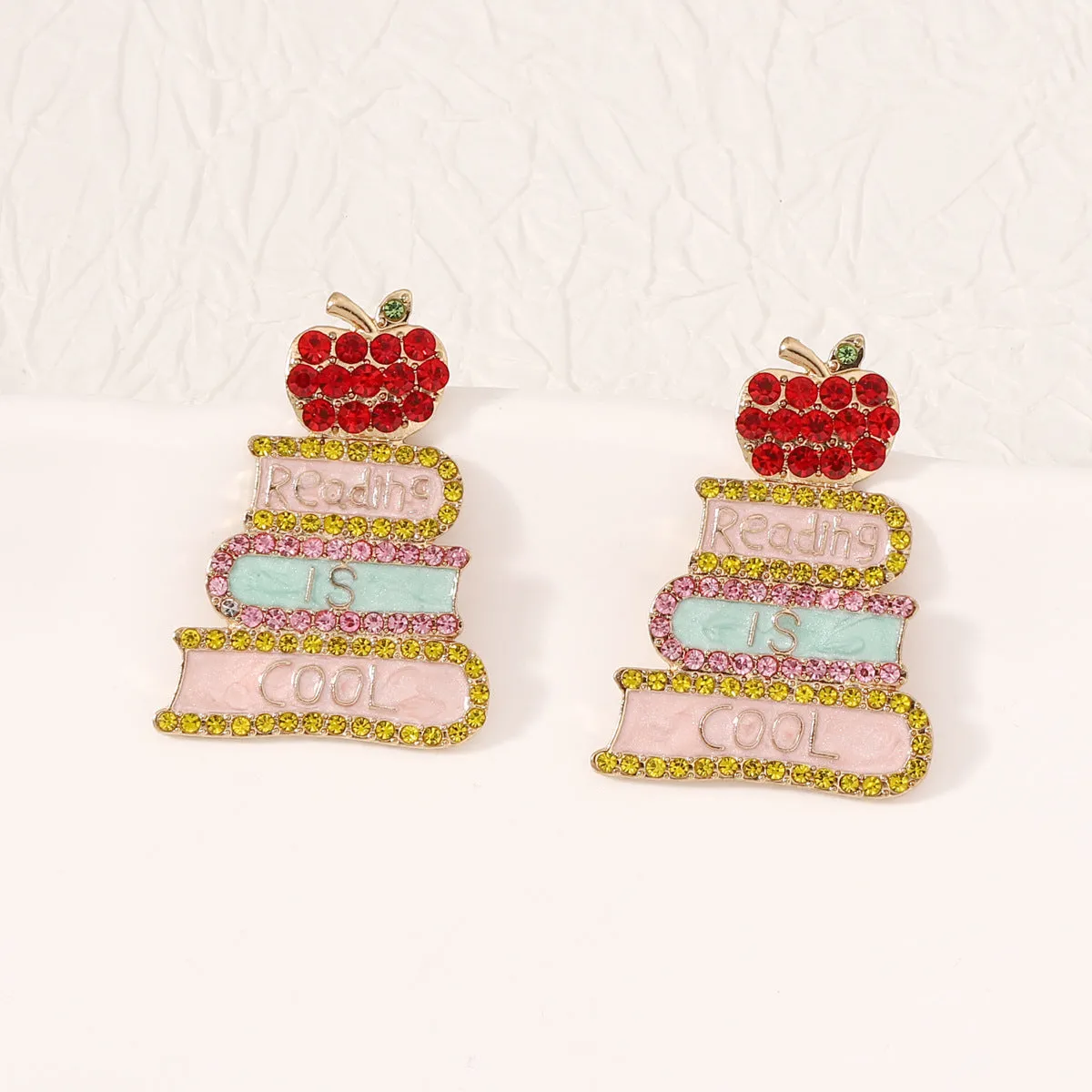 Wholesale of Diamond Alloy Earrings for Starting School Season Books