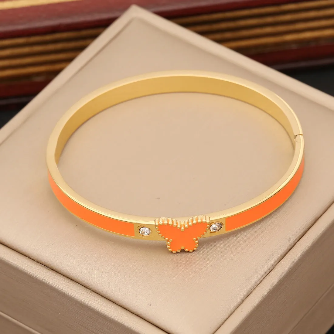 Wholesale of New Multi-color Butterfly Stainless Steel Bracelet
