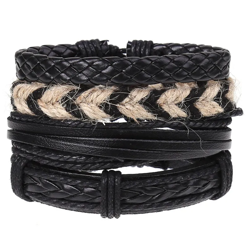 Wholesale of New Vintage Woven Diy Leather Bracelet