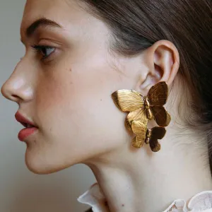 Wholesale of Two Butterfly Alloy Earrings