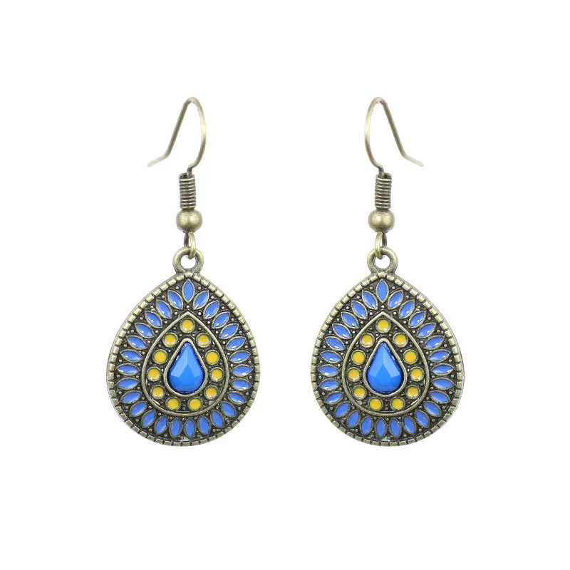 Wholesale Oil Dripping Geometric Boho Earrings