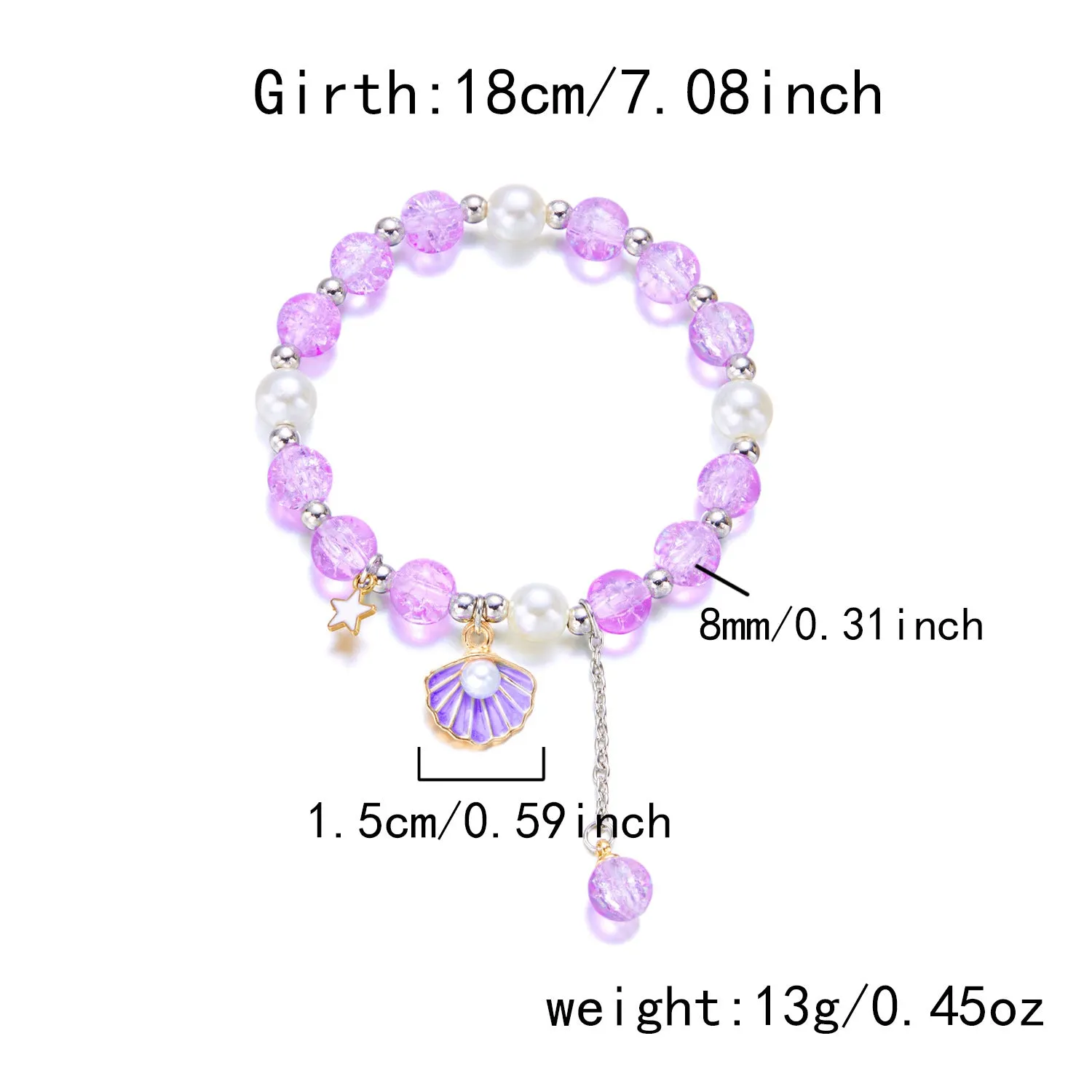 Wholesale Oil Drop Shell Pearl Beaded Bell Braided Rope Bracelet