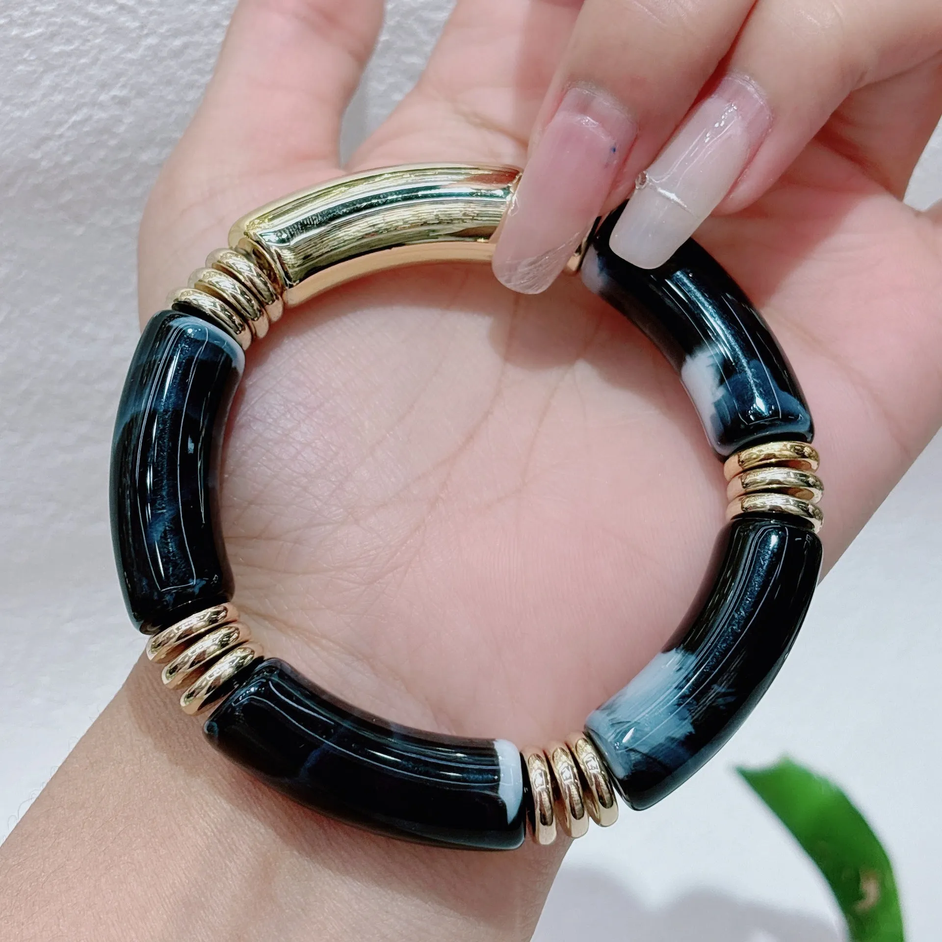 Wholesale  Original Candy Color Curved Tube Bracelet Mixed Wear Couple Classic All-match Bracelet