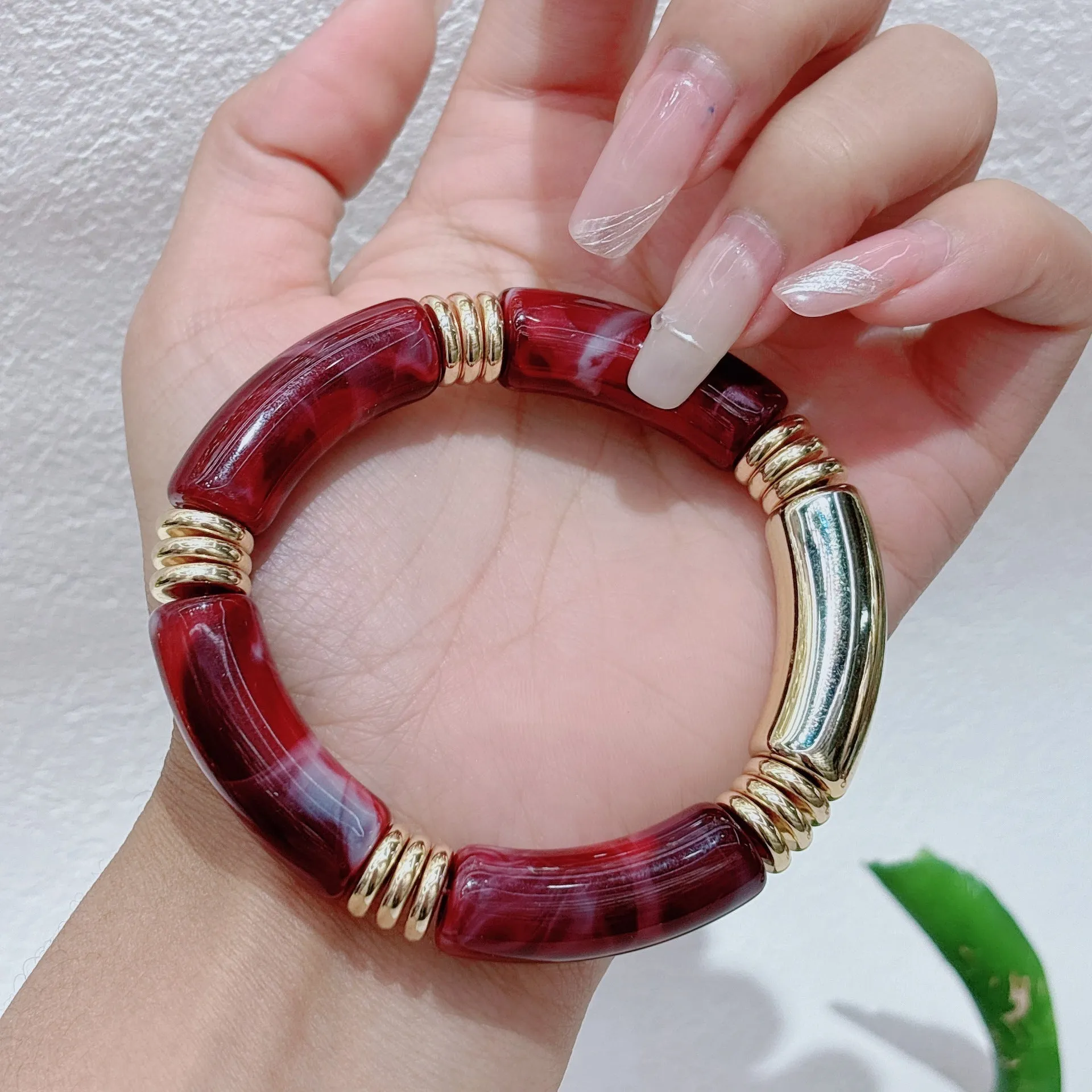 Wholesale  Original Candy Color Curved Tube Bracelet Mixed Wear Couple Classic All-match Bracelet