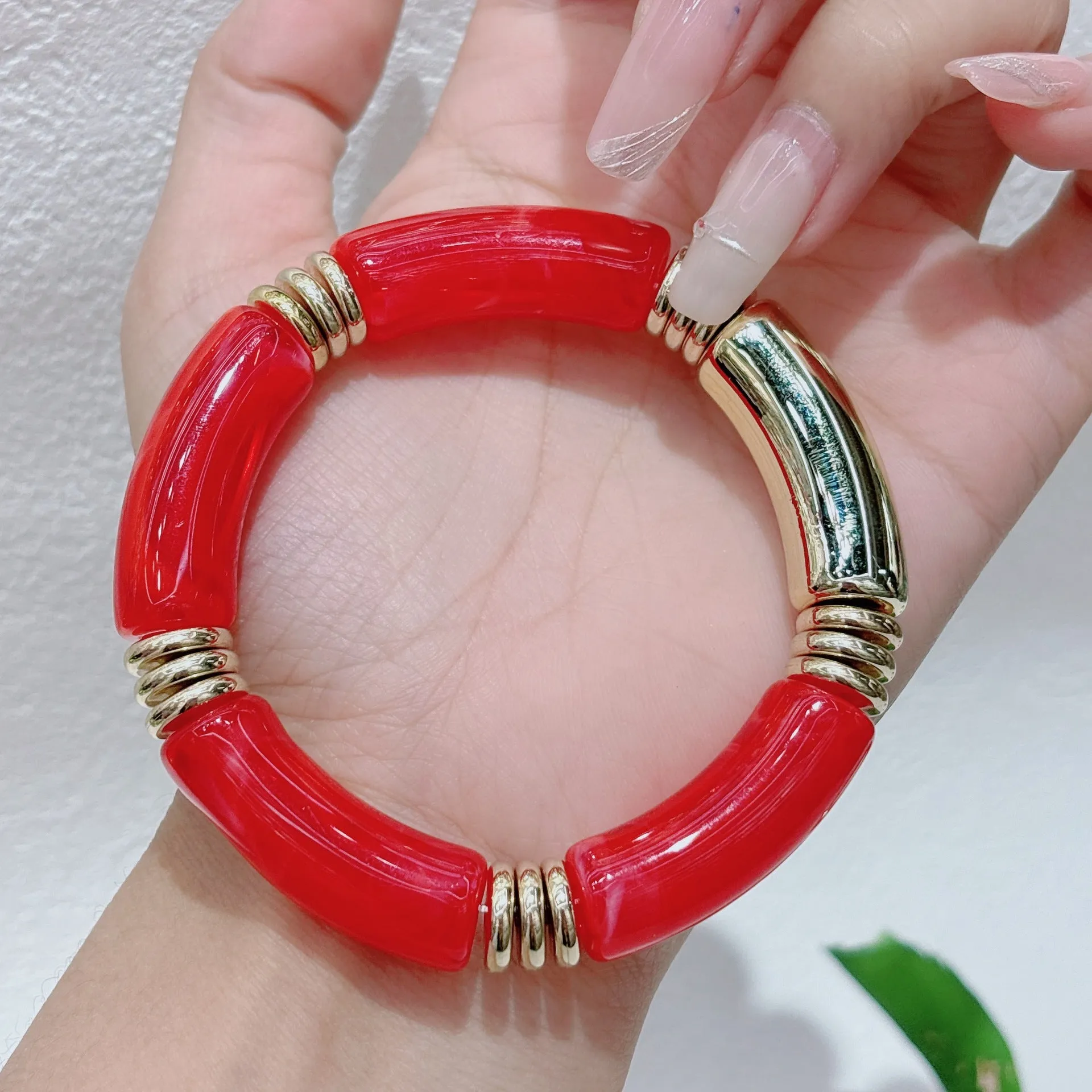 Wholesale  Original Candy Color Curved Tube Bracelet Mixed Wear Couple Classic All-match Bracelet