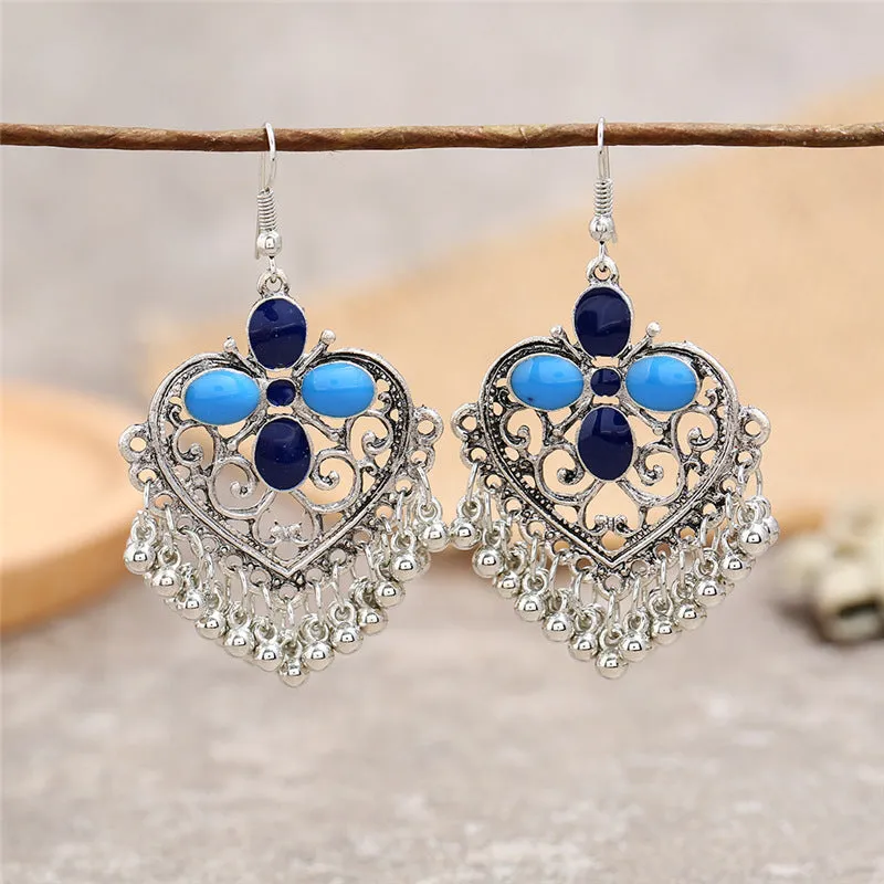 Wholesale Painted Tassels Alloy Earrings