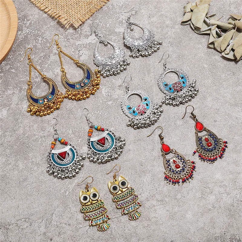Wholesale Painted Tassels Alloy Earrings