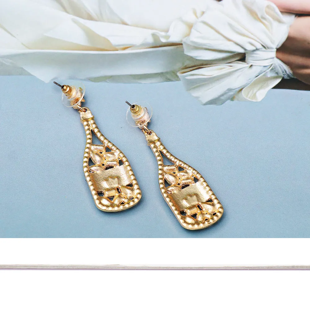 Wholesale Party Wine Bottle Alloy Earrings
