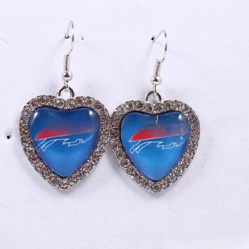 Wholesale Peach Dot Diamond Logo Earrings