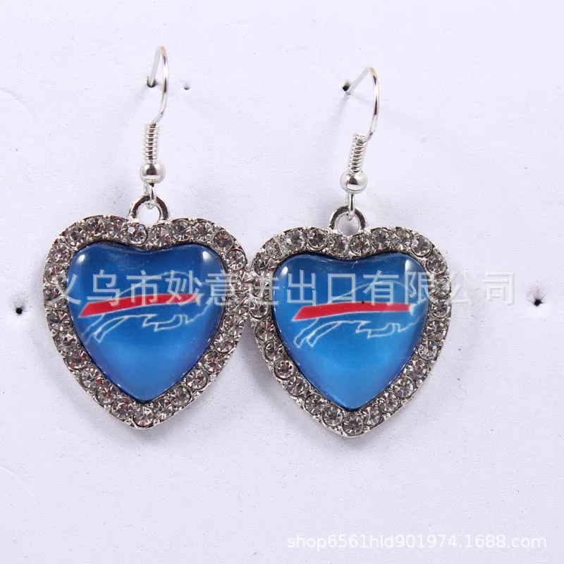 Wholesale Peach Dot Diamond Logo Earrings