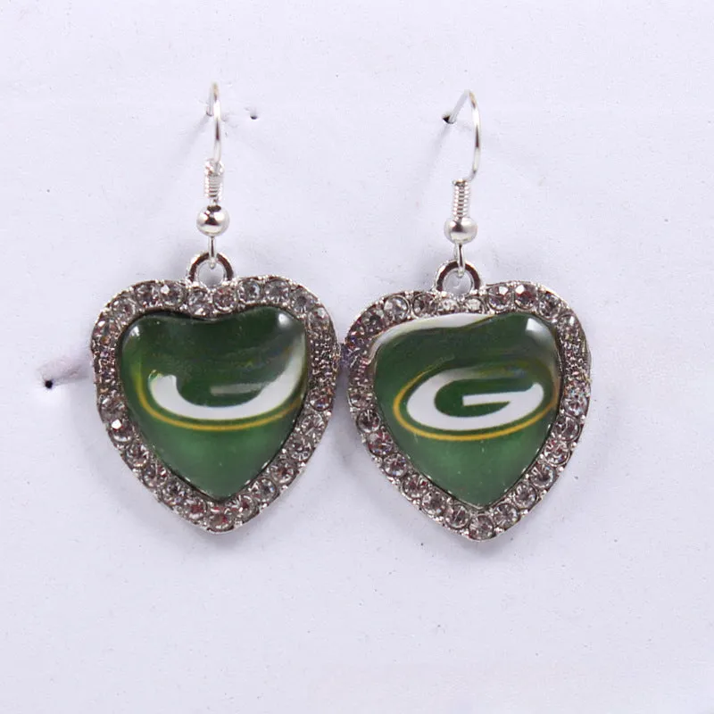 Wholesale Peach Dot Diamond Logo Earrings