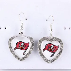 Wholesale Peach Dot Diamond Logo Earrings