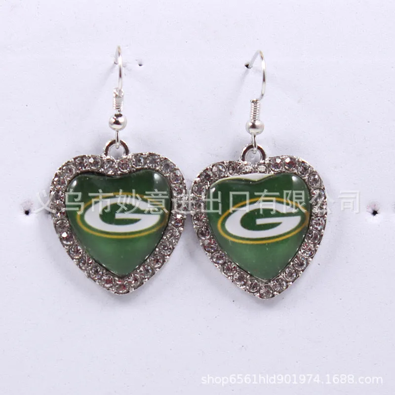 Wholesale Peach Dot Diamond Logo Earrings