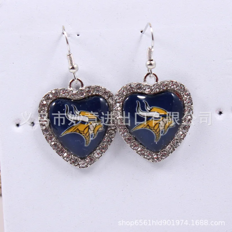 Wholesale Peach Dot Diamond Logo Earrings