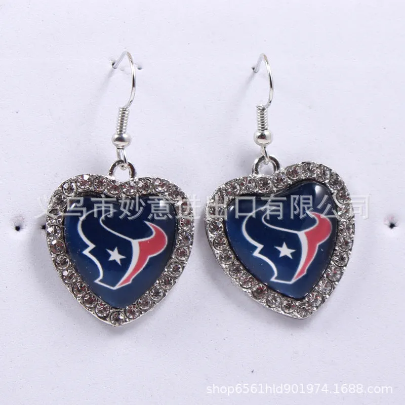 Wholesale Peach Dot Diamond Logo Earrings