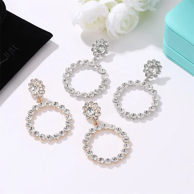 Wholesale Pearl Circle Alloy Earrings