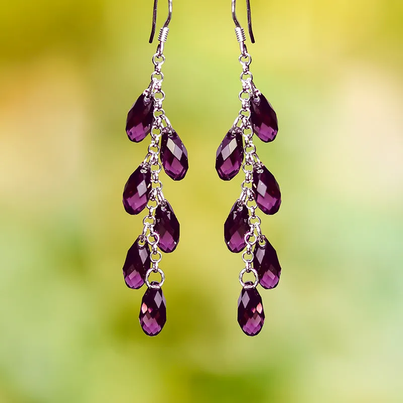 Wholesale Pearl Curtain Silver Needle Crystal Long Water Drop Tassel Earrings