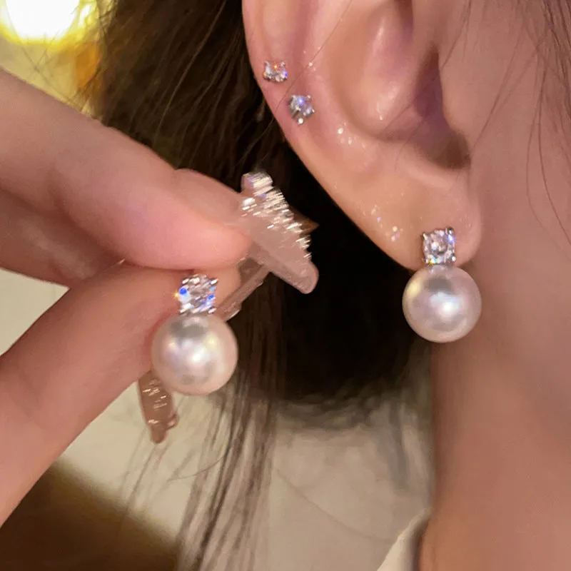 Wholesale Pearl Zircon Earrings