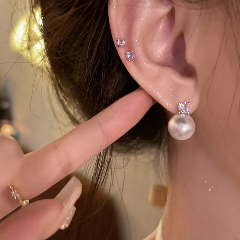 Wholesale Pearl Zircon Earrings