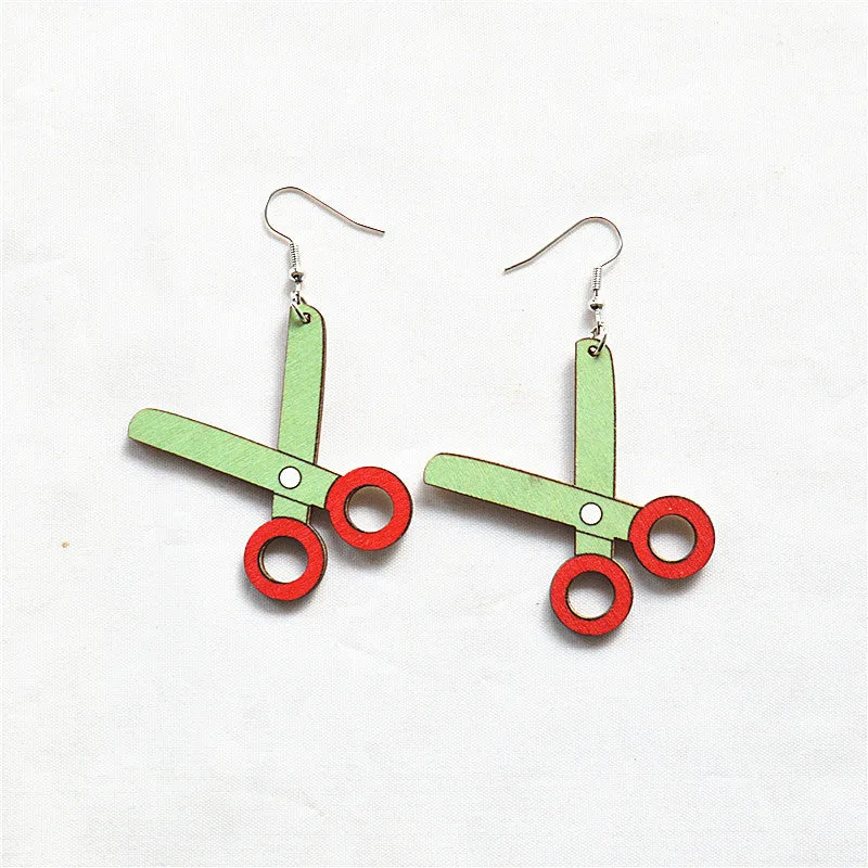 Wholesale Pencil Book Drawing Board Wooden Earrings