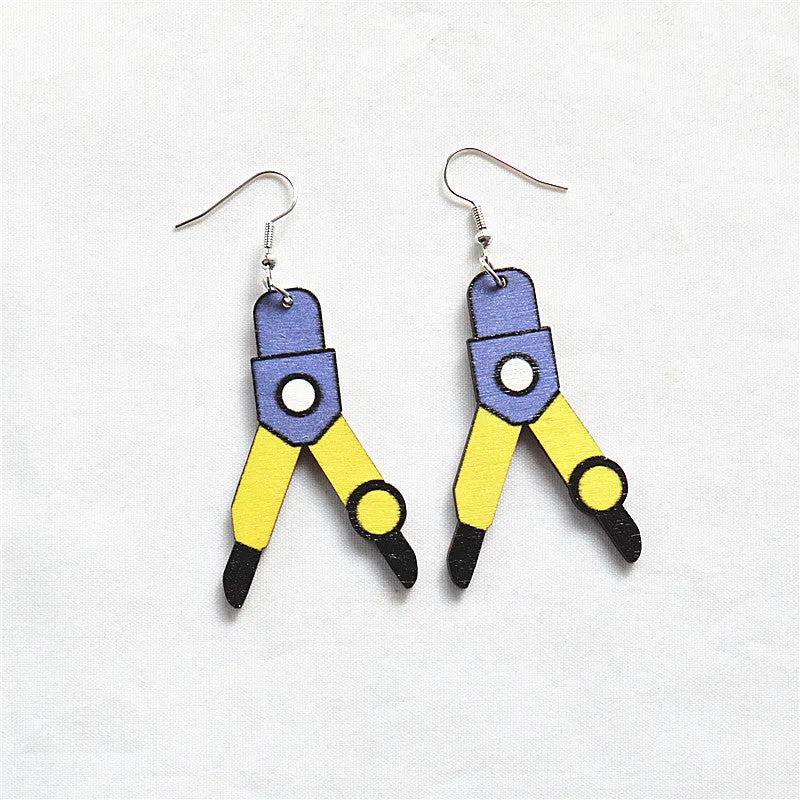 Wholesale Pencil Book Drawing Board Wooden Earrings