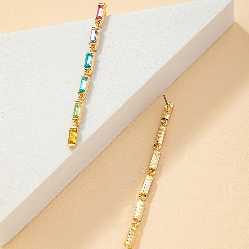 Wholesale Pendant Color Diamond Alloy Earrings