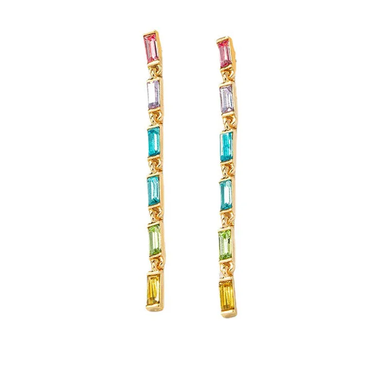 Wholesale Pendant Color Diamond Alloy Earrings