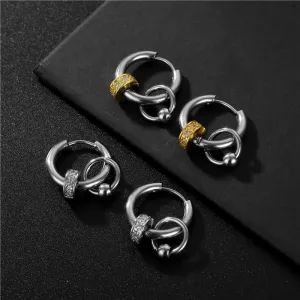 Wholesale Pendant Titanium Steel Men's Earrings with Pendants