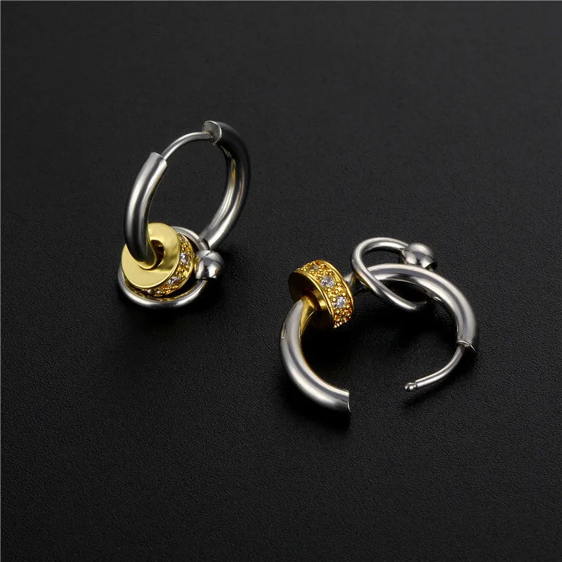 Wholesale Pendant Titanium Steel Men's Earrings with Pendants
