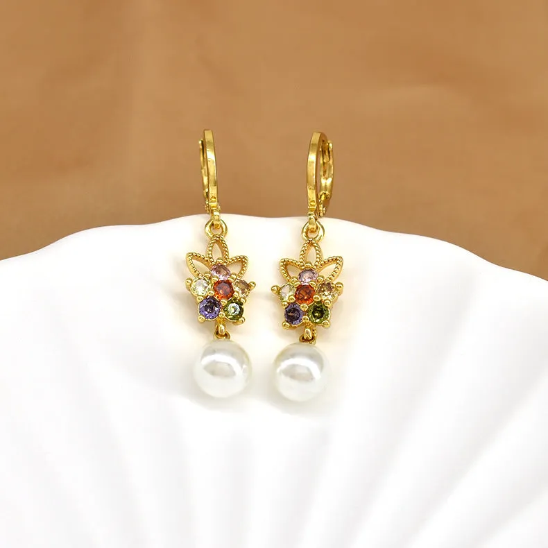 Wholesale Personality Fashion Pearl Tassel Earrings
