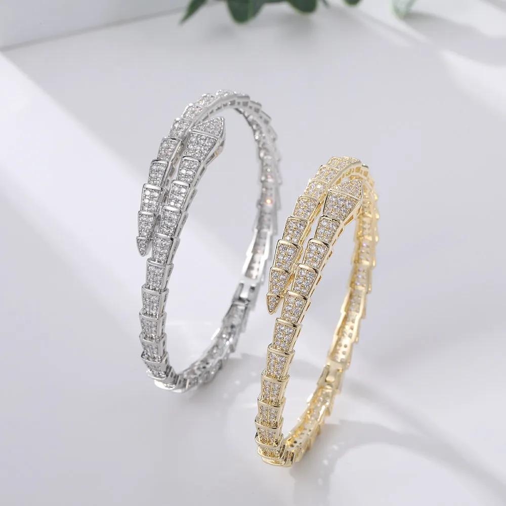 Wholesale  personality green eye snake bracelet