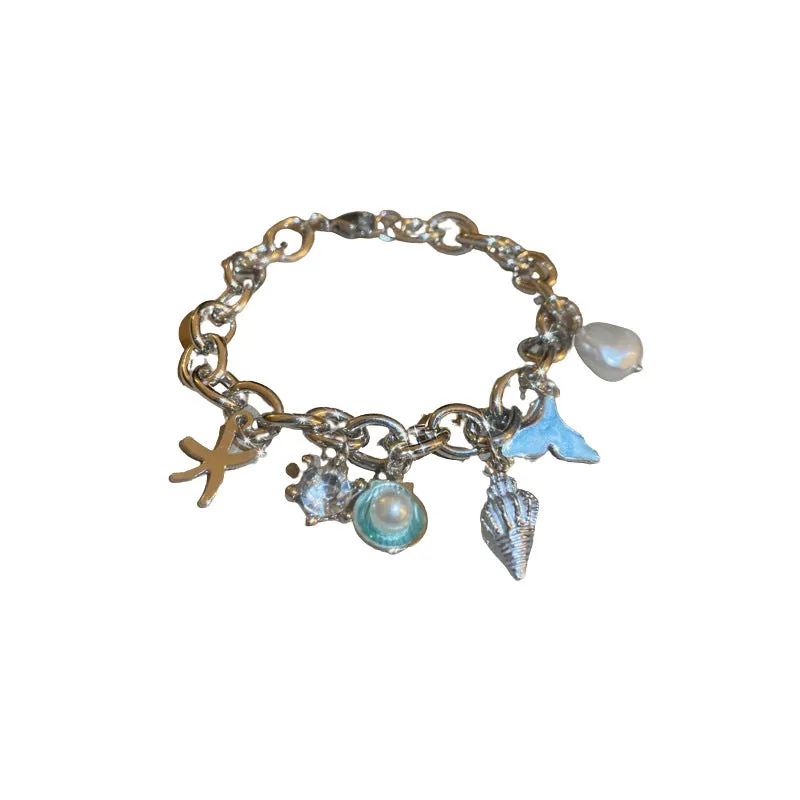 Wholesale Personalized Starfish Conch Chain Bracelet Fashion All-match High-end Temperament Adjustable Bracelet for Women
