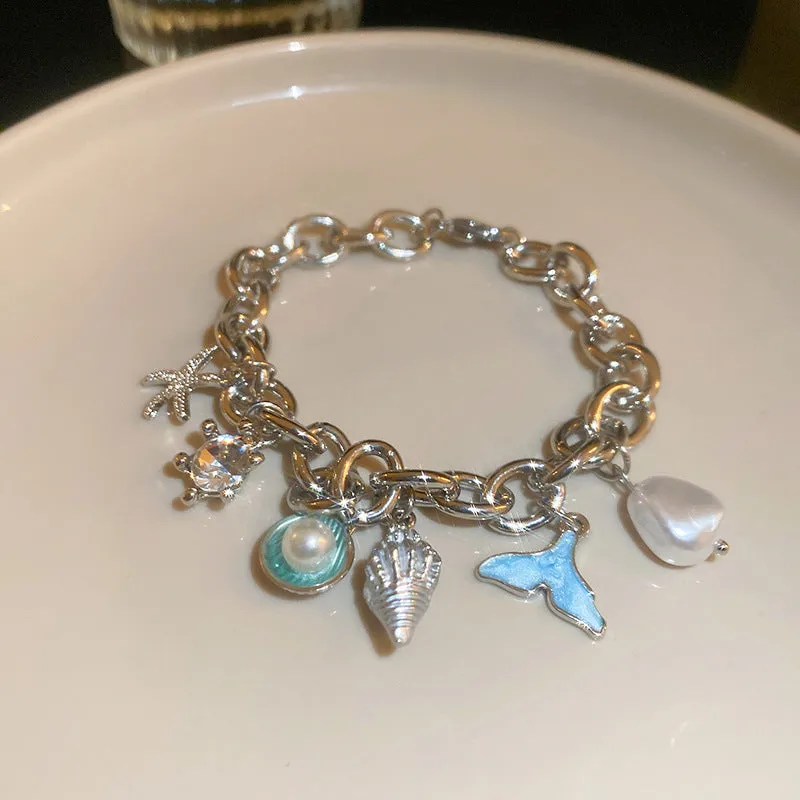 Wholesale Personalized Starfish Conch Chain Bracelet Fashion All-match High-end Temperament Adjustable Bracelet for Women