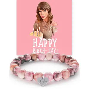 Wholesale Pink Zebra Natural Stone Taylor Bracelet