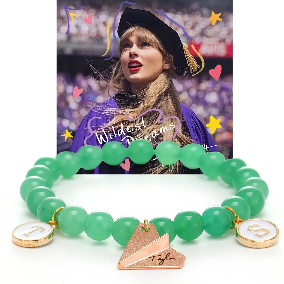 Wholesale Pink Zebra Natural Stone Taylor Bracelet