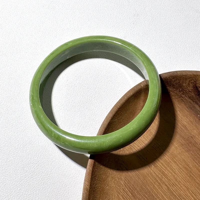 Wholesale plain circle round geometric resin wind color halo bracelet